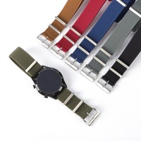Bracelet de montre connectée classique en nylon YH 20mm 22mm Marron Beige Anthracite Bleu Jaune Foncé Marron Olive Kaki Extérieur OEM Réglable