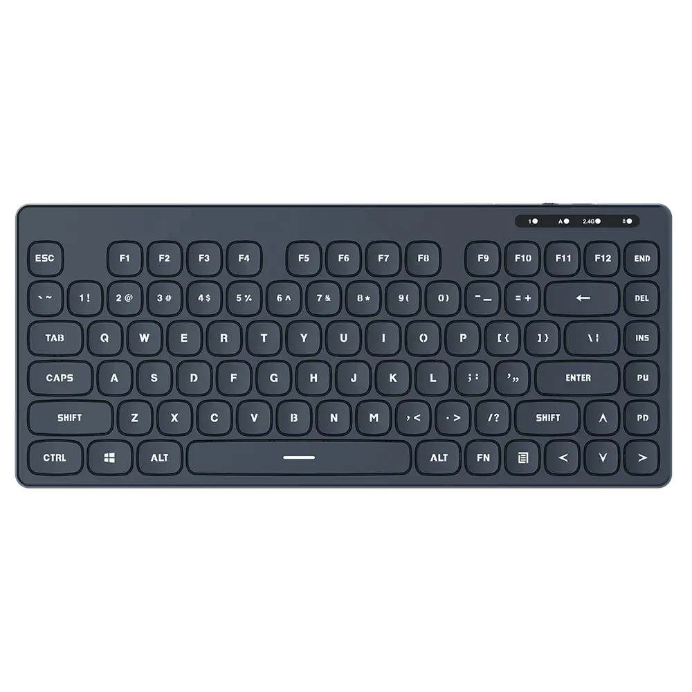 Bilgisayar evrensel Mini klavyeler Ultra ince kompakt taşınabilir multimedya ergonomik 2.4GHz kablosuz membran ofis klavye