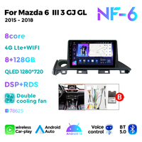 NaviFly NF layar QLED terbaru Android 8 core 8 + 256GB stereo mobil untuk Mazda 6 III 3 GJ GL 2015-2018 mendukung 360 kamera DVR OBD