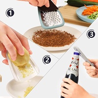 Ensemble de gadgets de cuisine 5 pièces de bonne qualité, nouveaux ustensiles comprenant un râpe à fromage, un ouvre-bouteille, un éplucheur et un couteau à pizza pour la cuisine