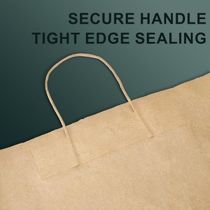 50pcs <span class=keywords><strong>EMOER</strong></span> T-300 Recyclable Heavy Duty Kraft Papier Cadeau Sacs Poignées Estampage En Vrac Shopping Parties Au Détail Fête D'anniversaire - Product Image 3