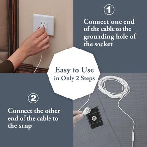 <span class=keywords><strong>Drap</strong></span>-<span class=keywords><strong>housse</strong></span> en coton à carreaux 95% coton, taille king, avec 5% de fibres d'argent, anti-fatigue, pour la mise à la terre - Product Image 6