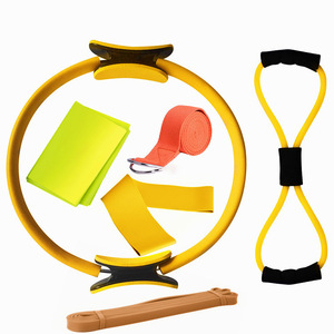 The Six-Piece Yoga Fitness Ring Resistance <b>Band</b> <b>Stretches</b> The Muscle'S Elasticity And Offers An 8-Shaped Resistance set - Product Image 1