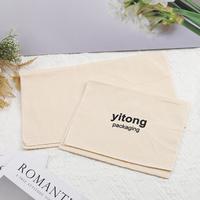 Pochette cadeau en coton sergé beige haut de gamme avec logo personnalisé imprimé, pour livres, cartes de tarot, cartes à jouer, sac à main, sac anti-poussière
