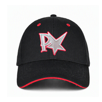 Casquette de baseball structurée à 6 panneaux avec logo personnalisé, en sergé de coton, visière sandwich, visière incurvée, broderie 3D, ajustable, unisexe, vente en gros