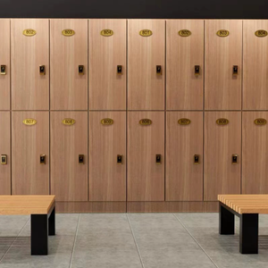 Casier de piscine et de salle de sport multifonctionnel en bois haut de gamme, moderne et personnalisé, avec portes verrouillables - Product Image 3