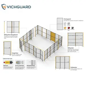 Vichnet Hội Thảo Dây Chuyền Sản Xuất Hàng Rào An Toàn Bảo Vệ Kim Loại Bài Hàng Rào Sắt Dây Lưới Robot Ranh Giới Tường Hàng Rào