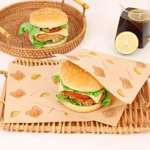 Papel Deli Personalizado a Prueba de Aceite y Grasa, de Grado Alimenticio, Reciclable, para Envolver Hamburguesas y Sándwiches con Logotipo Personalizado - Product Image 4