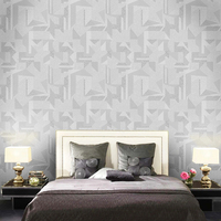 Papier peint moderne en PVC 3D avec motif géométrique abstrait imperméable pour la décoration de la maison et de l'hôtel pour les murs du salon et de la chambre à coucher-Vente en gros