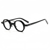 Marcos de acetato retro de diseñador hechos a mano, pequeños bordes anchos, gafas ligeras clásicas sólidas, marcos de gafas