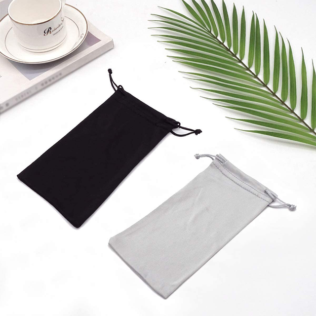 Custom Print Logo Cheap Case Stock Sun Sunglasses Cover Glasses Soft Microfiber Pouch Bag Packaging
