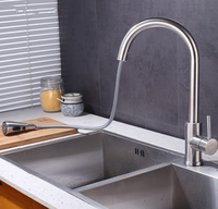 Nouvelle conception Robinet de cuisine intelligent à capteur tactile, douchette extractible, en acier inoxydable, monocommande, à poser sur comptoir