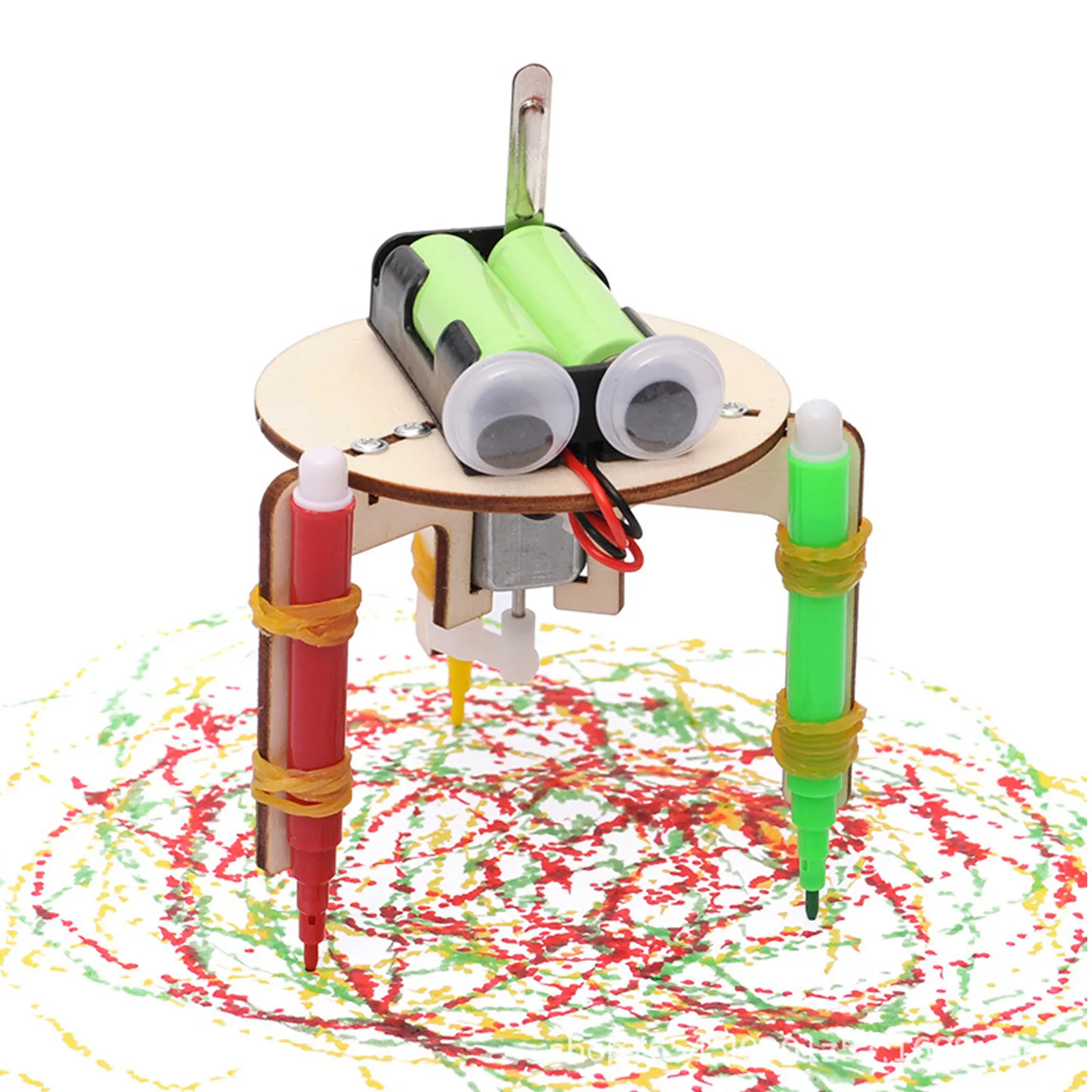 DIY किट भित्तिचित्र रोबोट मॉडल विज्ञान खिलौने बच्चों बनाने के लिए कंपन भित्तिचित्र नवीनता शैक्षिक खिलौने कोडांतरण मॉडल किट
