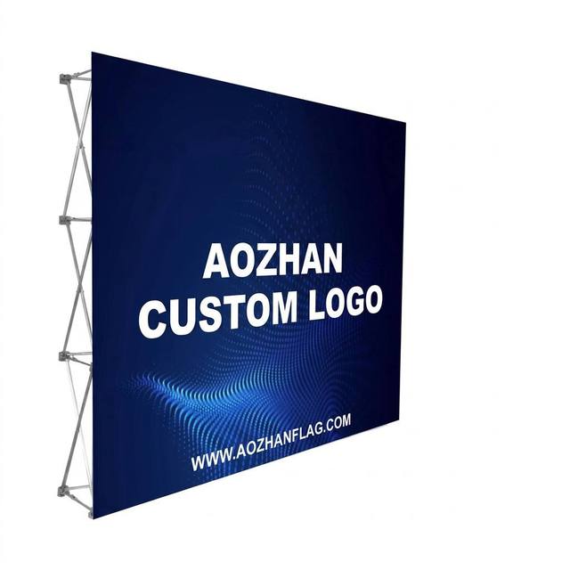 Pop up Display Stand,Portable Tension Fabric Backdrop Collapsible Stand  Booth Frame for Wedding,Exhibition,Events,Trade Show