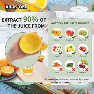 Exprimidor eléctrico portátil de 7,4 V y 3,7 V con carga <span class=keywords><strong>USB</strong></span>, exprimidor de plástico recargable <span class=keywords><strong>para</strong></span> interiores y exteriores - Product Image 3