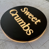 Panneaux publicitaires lumineux personnalisés avec logo, enseignes extérieures pour commerces, enseignes lumineuses circulaires à LED