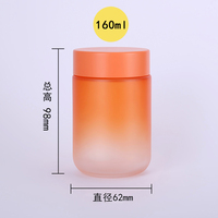 Bouteille de bouchon de bouteille en verre orange de 160ML pour emballer le comptage de capsules de comprimés de vitamines et la machine de remplissage de bouteilles