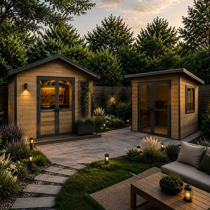 Pergola en composite bois-plastique (WPC) sur mesure avec abri de rangement, structure en aluminium, kit de pavillon de jardin extérieur, <span class=keywords><strong>service</strong></span> OEM - Product Image 5