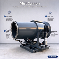 Canon à brouillard 30M avec capteur de poussière, compact et portable pour la suppression de la poussière dans les démolitions, les hangars à charbon, les fermes et les carrières