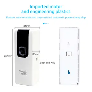 Home Toilet Wall Mounted LCD Sensor Automatic Timemist 250ml 300ml Aerosol Air Freshener Machine Spraying Fragrance Dispenser