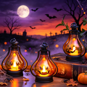 Lanterne Citrouille Fantôme Portable – Décoration d'Halloween Effrayante pour un Ambiance Sinistre – Décoration Suspendue Portable pour Aménagement de Fête Intérieure - Product Image 1