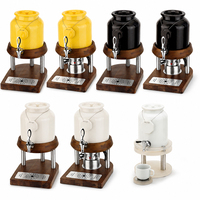 Distributeur de boissons pour comptoir de buffet d'hôtel, en céramique acrylique blanche, avec logo personnalisé, 4L et 10L
