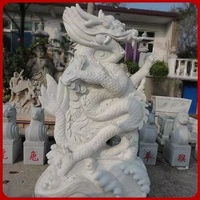 Statues de dragons chinois en marbre blanc, statue de dragon en marbre blanc, sculpture de dragon en marbre à vendre