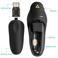Présentateur PPT au design compact K100 pour présentation, réunion, laser pour animaux de compagnie, discours, enseignement Clicker de présentation avec pointeur laser