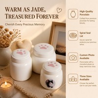 Urna Funeraria de Cerámica Hermética de Lujo para Mascotas, con Tapa Roscada, para Cenizas de Perros y Gatos, con Logotipo Personalizado, en Oferta