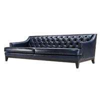 Canapé de luxe moderne trois places gonflable Chesterfield Buff en cuir véritable nouvelle collection de meubles de salon
