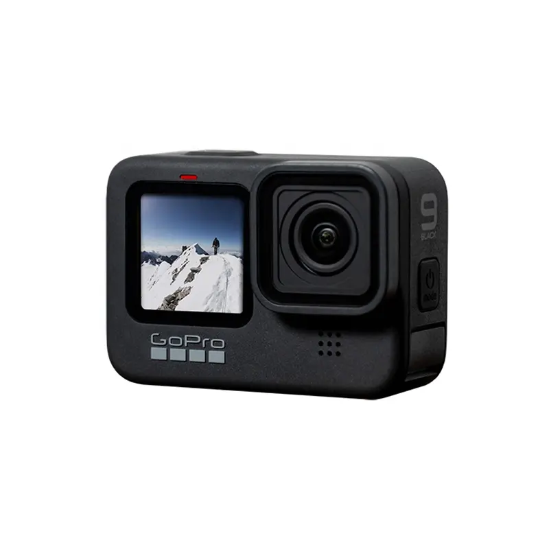 كاميرا حركة سوداء اللون GoPro HERO 9 مع شاشة أمامية ملونة بدقة 4K 5K كاميرا رياضية لالتقاط صور بدقة 20 ميجابكسل، بث مباشر لأشعة Go Pro HERO 9