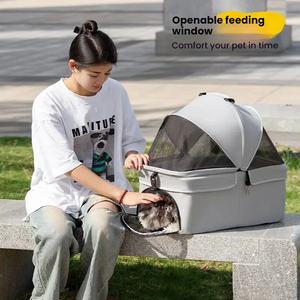 क्लासिक्स शैली की शैली छोटी बिल्लियों और कुत्तों के लिए फोल्डेबल कुत्ते पालतू ट्रॉली लक्जरी - Product Image 4