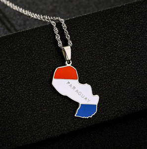 Collier en acier inoxydable doré Palestine pour hommes et femmes, style ethnique, collier de couple, accessoires transfrontaliers - Product Image 4