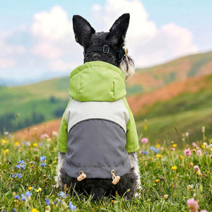 PETCIRCLE Chaqueta Fresca con Capucha para Perros Pequeños y Cachorros, Primavera/Verano - Rosa y Gris - Product Image 4