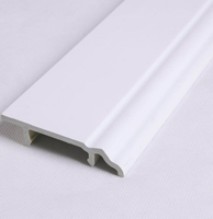 Plinthe de sol moderne en PVC plastique, aspect marbre blanc, résistante à l'eau, écologique, durable, installation facile