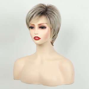 <span class=keywords><strong>Parrucche</strong></span> Sintetiche Resistenti al Calore con Taglio Corto Pixie Ombre Biondo per Donne, Vendita all'Ingrosso - Product Image 5