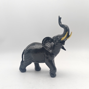 Vente en gros de figurines d'éléphant à motifs graffiti par transfert d'eau, d'objets d'art de collection, de grandes statues d'éléphant, d'ornements d'éléphant colorés pour la décoration intérieure - Product Image 2