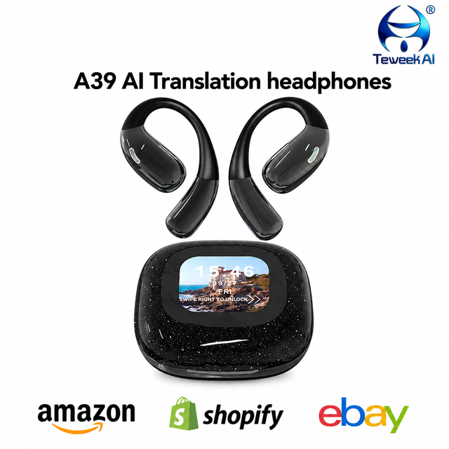 Wholesale A39 Smart Translator Earbuds 146 Languages Real Time Voice Wireless Headphones Factory Price Custom Logo