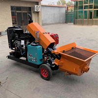 Pompe à structure secondaire diesel fiable de 40 kW, 8-12 m³/h, hauteur 30 m, pour le transport de matériaux sur chantier.