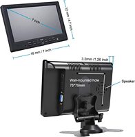 Mini moniteur portable 7 pouces HD 1080P, petit moniteur HD, écran LCD VGA pour PC/TV/DVD/Raspberry PI/Caméra/Jeux