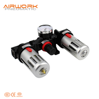 BFC2000 Airtac, filtre à air comprimé en alliage d'aluminium certifié CE, régulateur, unité de traitement combinée FRL, source 0-0,9 MPa