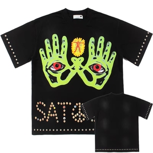 T-shirt surdimensionné en coton épais 100% avec lavage vintage, esthétique Tech Noir, style Digital Nomad, streetwear pour hommes SATOSHI <span class=keywords><strong>NAKAMOTO</strong></span> - Product Image 3