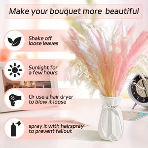 Venta al por Mayor de 40 Piezas de Cajas de Cartón Rosas con Plumas de Pampa Artificiales Simuladas de 43 cm para Decoración - Product Image 4