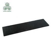 Revêtement mural en feuilles de charbon texturées noires 3D, panneau décoratif de façade en bois brûlé Shou Sugi Ban pour salon