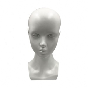 Cabeza de Maniquí de competición 100% de cabello humano de belleza europea para pelucas con hombros - Product Image 2