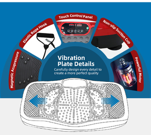 Plataforma <span class=keywords><strong>Vibratoria</strong></span> Vertical Eléctrica para Uso Doméstico, Máquina de Ejercicios para Pérdida de Grasa Abdominal - Product Image 5