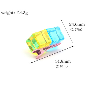 Ensemble de pinces et élastiques à cheveux Ice Cube, thème Anime Musical Comédie, en acrylique transparent et coloré, accessoires pour cheveux et attaches pour queue de cheval pour femmes - Product Image 6