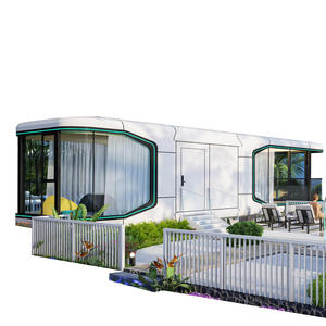 Cabaña prefabricada moderna de lujo, casa de cápsulas, hotel móvil para acampar para edificio de oficinas, centro comercial construido con panel sándwich - Product Image 3