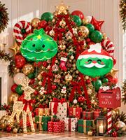 Ballons personnalisés en mylar en forme de dumpling, holographiques, pour la décoration de fête de Noël