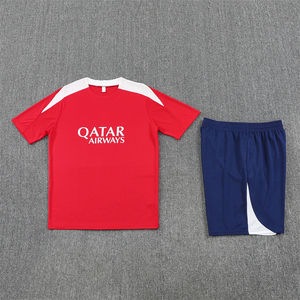 Yazlık Futbol Formaları Kısa Kollu Antrenman Takımı Forması 25/26 Paris Nefes Alabilen Polyester Hızlı Kuruyan Bisiklet Yaka Unisex Atletik - Product Image 4